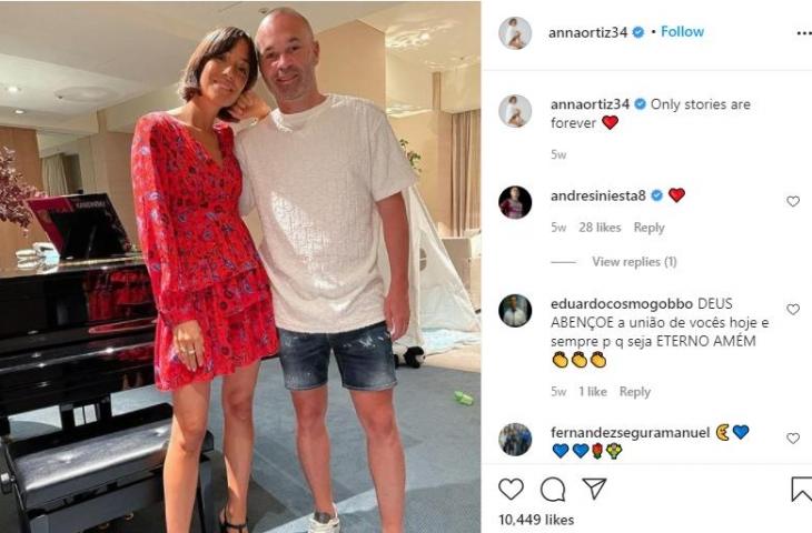 Anna Ortiz, istri legenda Barcelona Andres Iniesta. (Instagram)