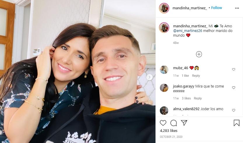 Mandinha, istri Emiliano Martinez. (Instagram/@mandinha_martinez)