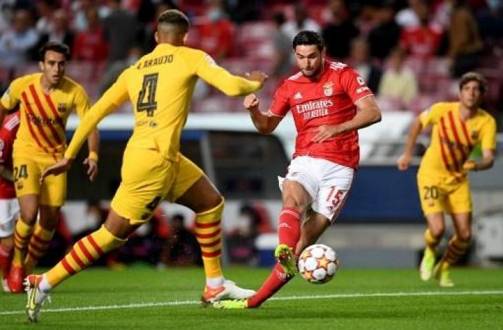 Barcelona dibantai Benfica 3-0 di Liga Champions. (PATRICIA DE MELO MOREIRA / AFP)