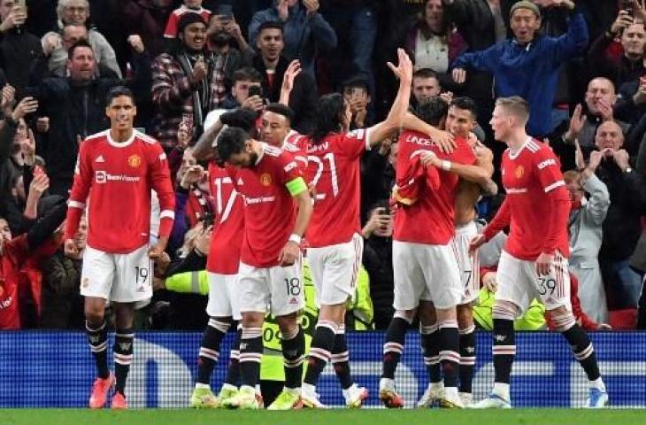 Manchester United menang dramatis 2-1 lawan Villarreal di Liga Champions. (ANTHONY DEVLIN / AFP)