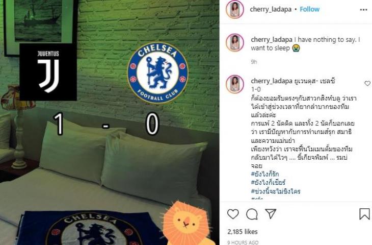 Cherry Ladapa komentari kekalahan Chelsea. (Instagram/@cherry_ladapa)