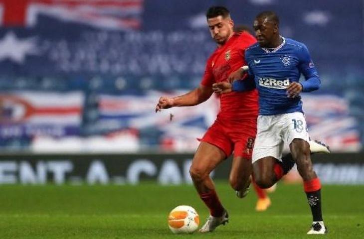 Pemain Rangers, Glen Kamara. (RUSSELL CHEYNE / POOL / AFP)