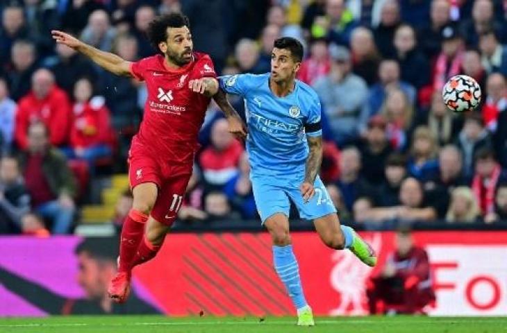 Laga Liverpool vs Manchester City berakhir imbang 2-2. (PAUL ELLIS / AFP)