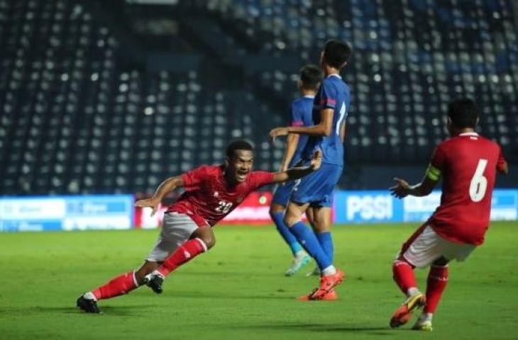 Pertandingan Timnas Indonesia vs Taiwan di babak play-off Kualifikasi Piala Asia 2023 di Chang Arena, Buriram, Thailand, Kamis (7/10/2021) malam WIB (dok. PSSI).