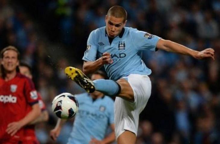 Jack Rodwell ketika membela Manchester City. (Andrew Yates/AFP)