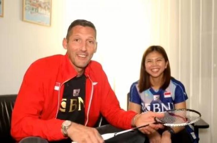 Marco Materazzi dan Greysia Polii. (Instagram/@erickthohir)