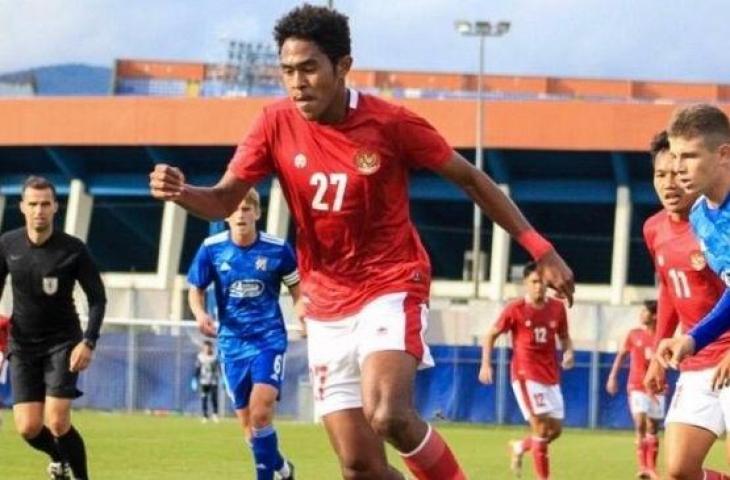 Pemain muda Indonesia dengan nilai pasar tertinggi. Braif Fatari saat tampil bersama Timnas Indonesia U-19. (Laman resmi Persija)