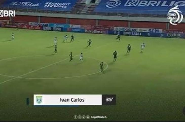 Gol Ivan Carlos ke gawang Persebaya Surabaya. (Dok. Liga 1)