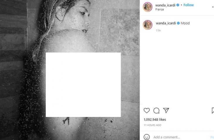 Wanda Nara pamer potret topless. (Instagram/@wanda_icardi)