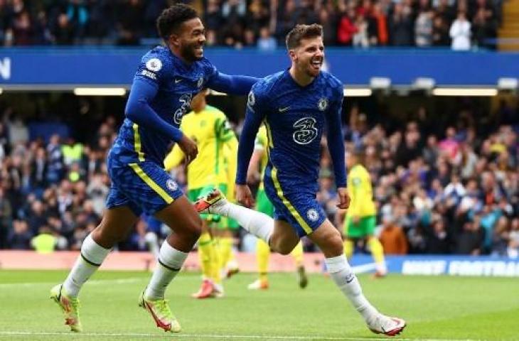 Mason Mount cetak hattrick saat Chelsea bantai Norwich City 7-0 pada lanjutan Liga Inggris. (ADRIAN DENNIS / AFP)