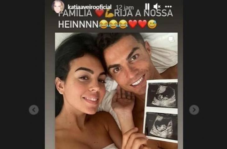 Reaksi kakak Ronaldo.(Instagram/katiaaveiroofficial)