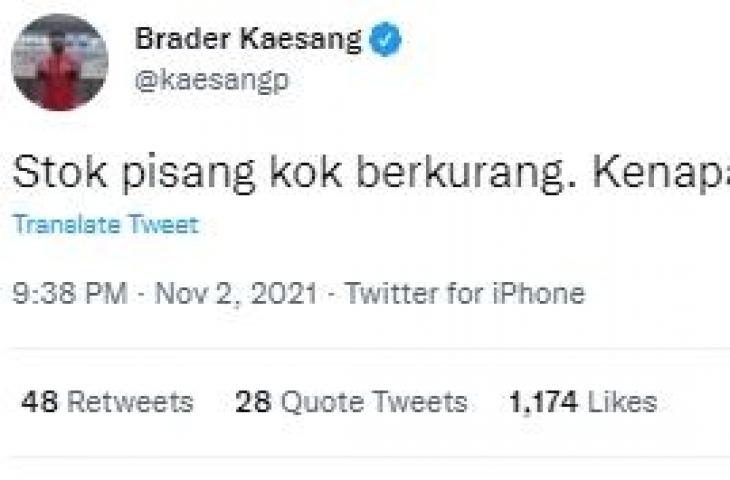 Cuitan Kaesang. (Twitter)