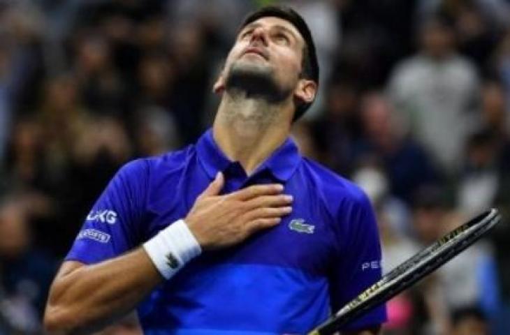 Petenis Serbia, Novak Djokovic. [Ed JONES / AFP]