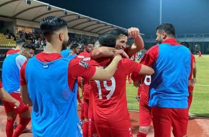 Omid Popalzay merayakan gol kemenangan Afghanistan dari Timnas Indonesia, (Instagram/theaffofficial)