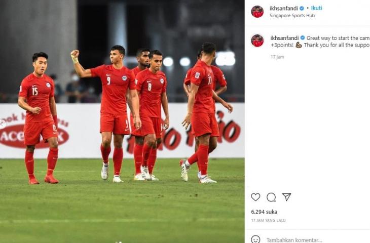 Striker Timnas Singapura, Ikhsan Fandi. (Instagram/@ikhsanfandi)