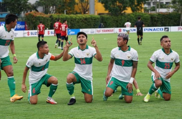 Kushedya Hari Yudo saat tampil bersama Timnas Indonesia lawan Laos di Piala AFF 2020. (Dok. PSSI)