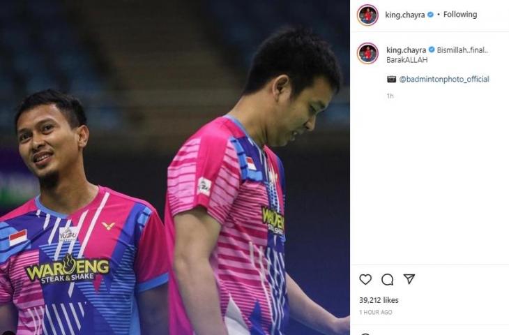 Ganda putra Hendra Setiawan/Mohammad Ahsan. (Instagram/@king.chayra)