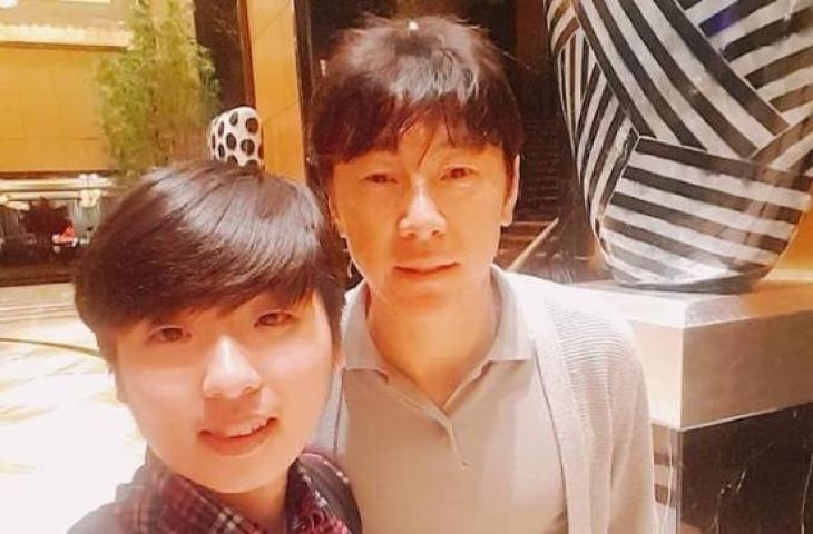 Pelatih Timnas Indonesia, Shin Tae-yong dan penerjemah Jeong Seok-seo. (Instagram/@jeongseokseo)