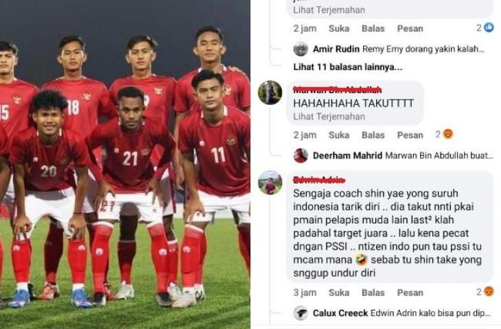 Netizen Malaysia cibir keputusan mundurnya Timnas Indonesia U-23 dari Piala AFF U-23 2022. (Dok. PSSI)