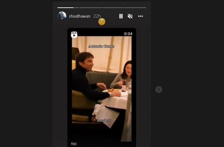 Fans bertemu Antonio Conte saat dinner Hari Valentine. (Instagram/@shivdawan)