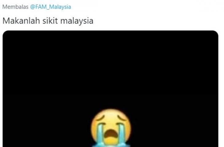 Meme-meme usai Malaysia kalah 1-2 dari Laos di Piala AFF U-23 2022. (Twitter/@ucingan_euy)