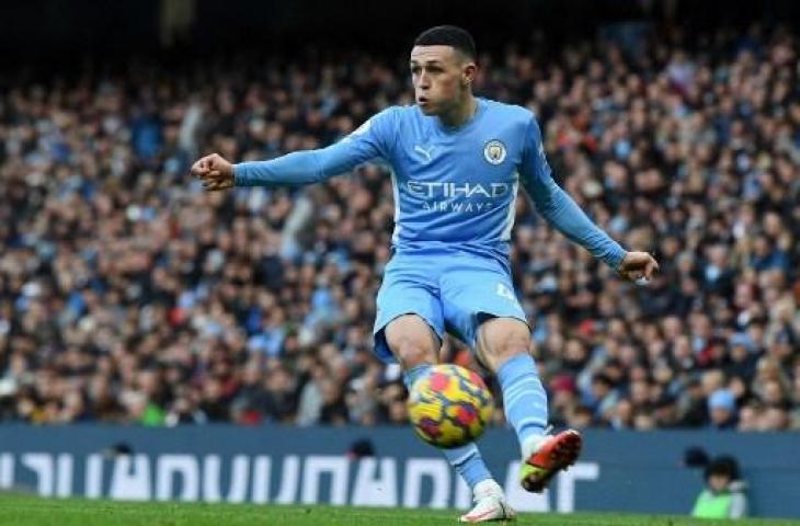 Gelandang Manchester City, Phil Foden. (PAUL ELLIS / AFP)