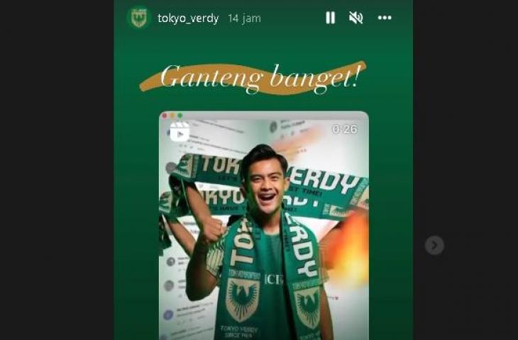 Pratama Arhan disambut Tokyo Verdy. (Instagram/@tokyo_verdy)