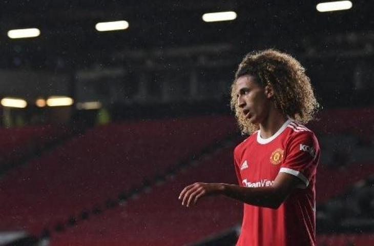 Wonderkid Manchester United, Hannibal Mejbri. (Paul Ellis/AFP)