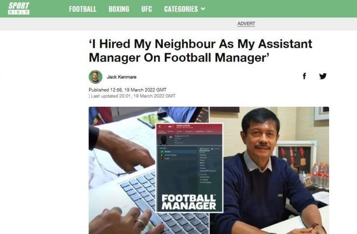 Indra Sjafri jadi sorotan media asing gara-gara game Football Manager. (Sportbible)