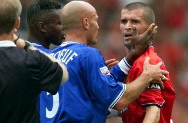 Roy Keane saat masih berseragam Manchester United. (Adrian Dennis/AFP)