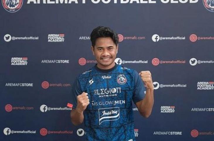 Pemain baru Arema FC, Ilham Udin Armaiyn. (Instagram/aremafcofficial)