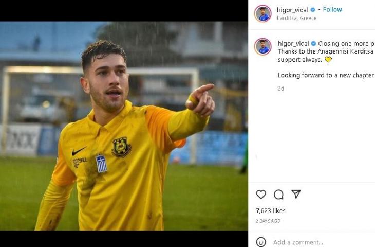 Pemain Brasil Higor Vidal diisukan gabung ke Persebaya Surabaya. (Instagram)