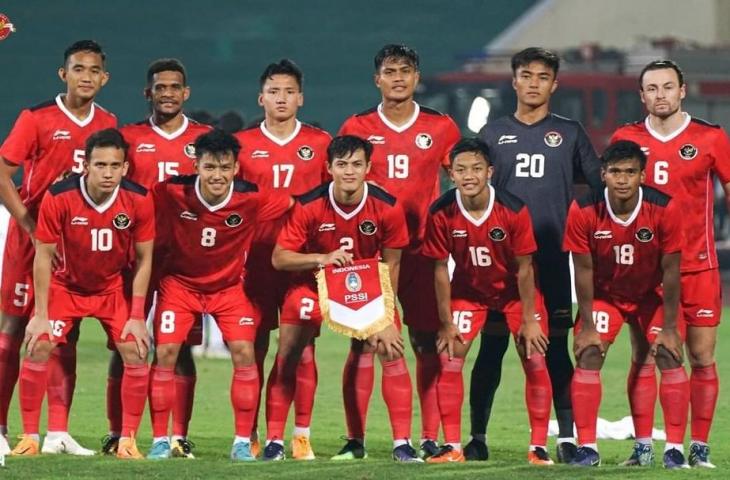 Starting XI Timnas Indonesia U-23 saat melawan Timor Leste di SEA Games 2021. (Dok. PSSI)