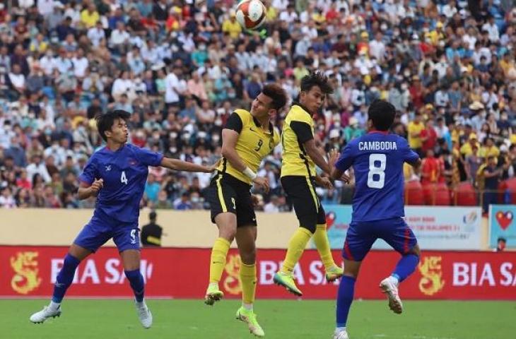 Timnas Malaysia U-23 vs Kamboja di SEA Games 2021. (Dok. FAM)