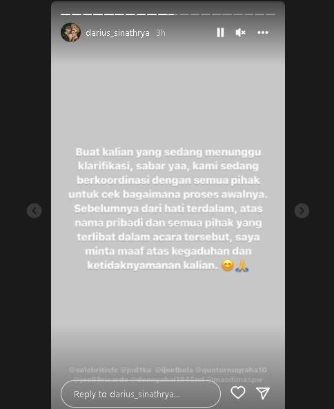 Komentar Darius Sinathrya soal ban kapten pelangi. (Instagram/@darius_sinathrya)