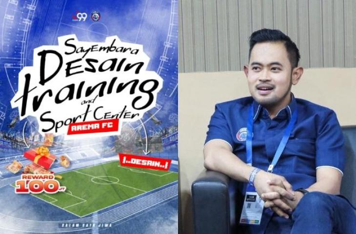 Bos Arema FC, Gilang Widya alias Gilang Widya Pramana gelar sayembara desain training center. (Dok. Arema FC)