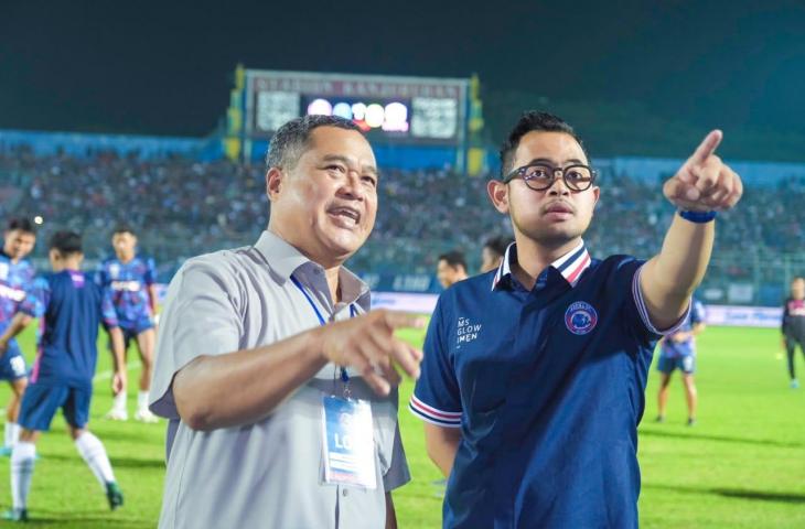 Presiden Arema FC, Gilang Widya Pramana, di Stadion Kanjuruhan, Malang. (Dok. Arema FC)