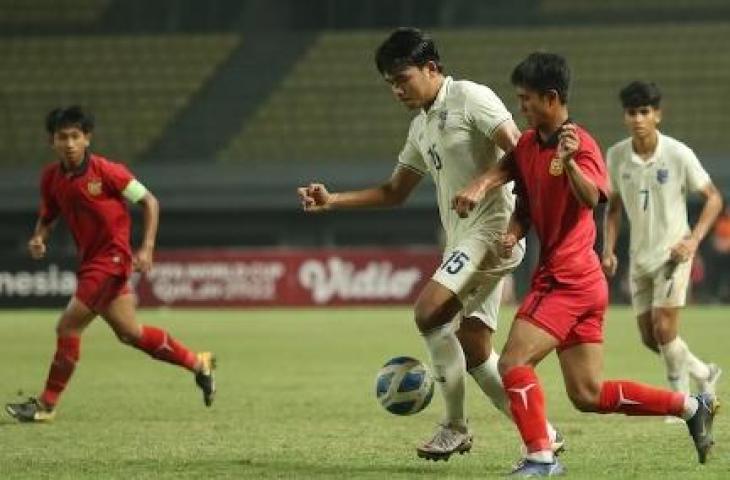 Timnas Laos kalahkan Thailand 2-0 di semifinal Piala AFF U-19 2022. (dok.AFF)