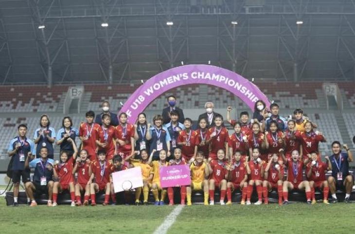 Timnas Putri Vietnam U-18 runner up Piala AFF Wanita U-18 2022. (AFF)