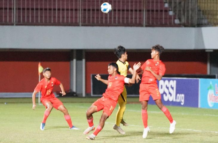 Malaysia vs Myanmar di Piala AFF U-16 2022. (Twitter/@AFFPress)