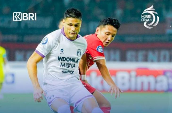 Aksi Syahrian Abimanyu saat Persija Jakarta kalahkan Persita Tangerang 1-0 pada pekan keenam Liga 1 2022. (Instagram/liga1match)