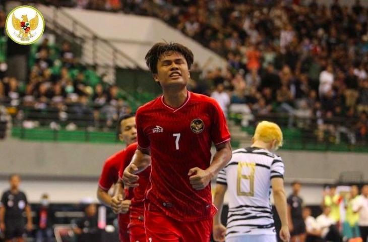 Timnas Futsal Indonesia sukses kalahkan Korea Selatan 6-2 di ajang MNC International Futsal Cup 2022. (Twitter/@timnasfutsalIDN)