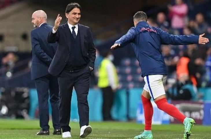 Pelatih Timnas Kroasia, Zlatko Dalic, saat menampingi anak asuhnya di Euro 2020. (Paul Ellis/AFP)