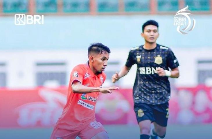 Potret pertandingan Bhayangkara FC saat ditahan imbang Borneo FC 2-2 di Liga 1 2022. (Instagram/liga1match)