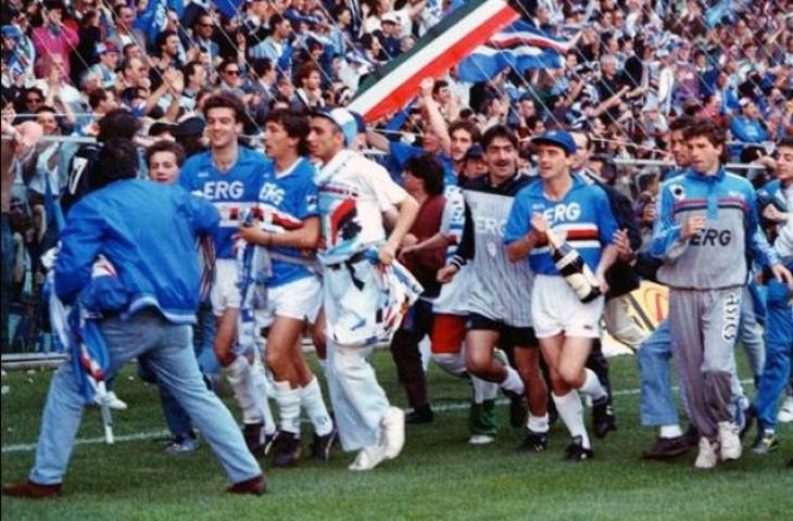 Sampdoria saat juara Liga Italia musim 1990/1991. (Twitter)