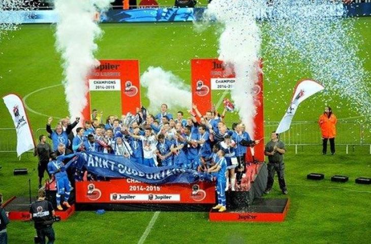 Gent juara Liga Belgia musim 2014/2015. (Twitter)