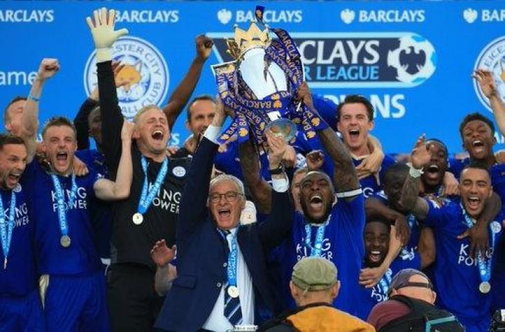 Leicester City saat juara Liga Inggris 2015/2016. (Twitter)