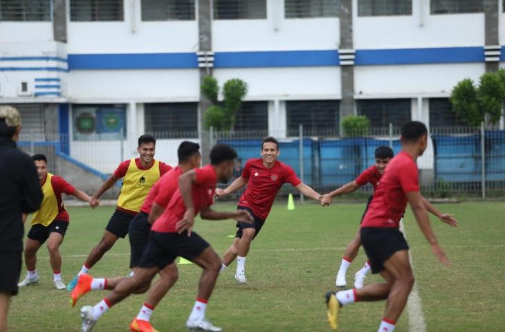 Momen sesi latihan Timnas Indonesia jelang hadapi Curacao. (Dok. PSSI)