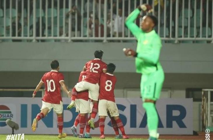 Dimas Drajad berhasil cetak gol cepat di laga timnas Indonesia vs Curacao. (Instagram/PSSI)