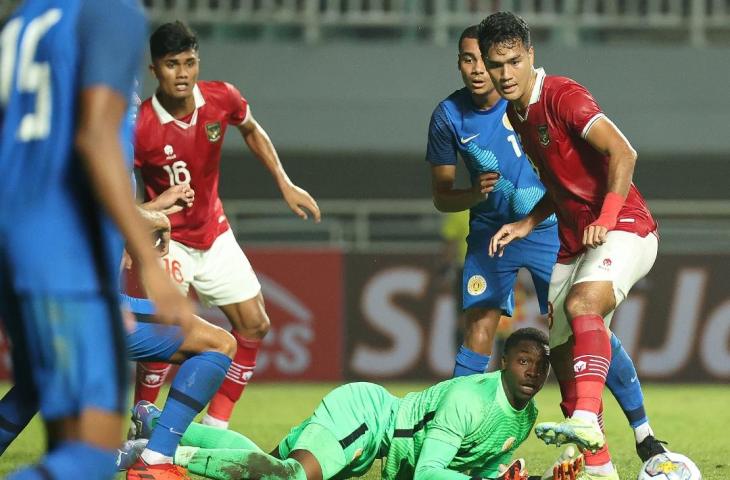 Penyerang Timnas Indonesia, M Rafli, dalam pertandingan melawan Curacao, Selasa (27/9/2022). (dok. PSSI)